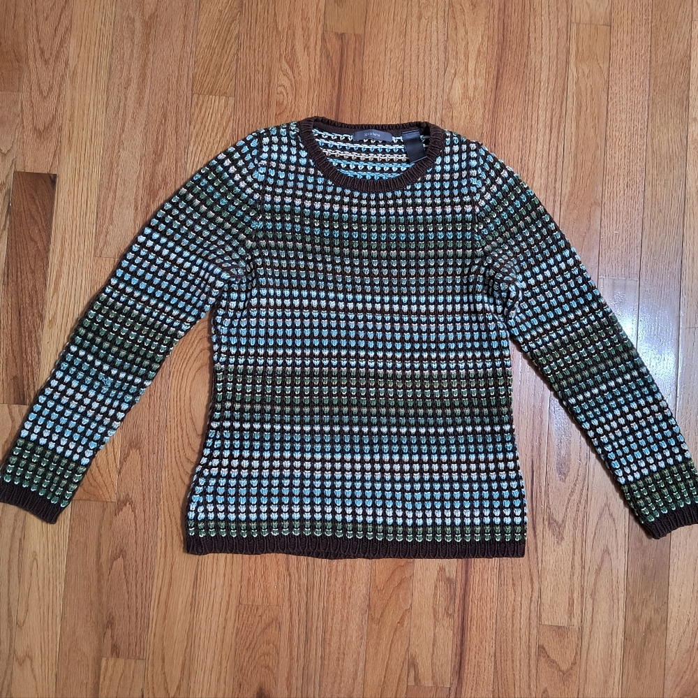 3/$10⭐ Liz Claiborne Knit Sweater, Women's Petite Small, Green/Brown/Blue